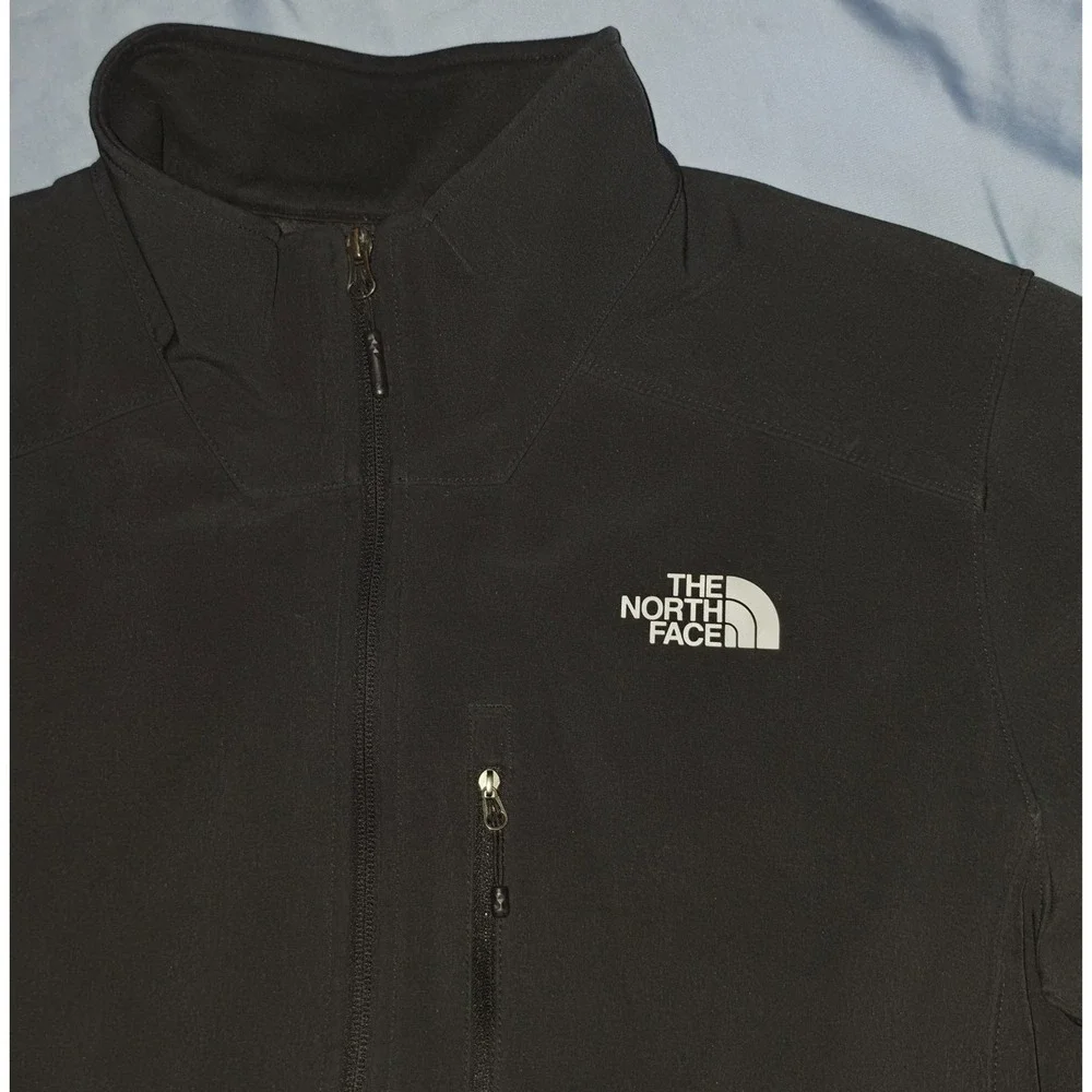 The North Face Jacket Mens Sz Large Black Apex Bionic 2 Full Zip Soft Shell Coat